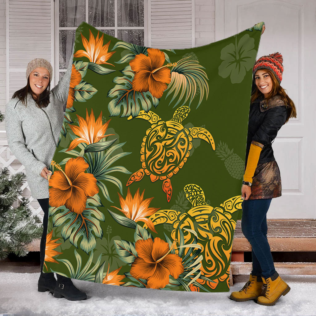 Polynesian Premium Blanket Polynesian Tropical Summer