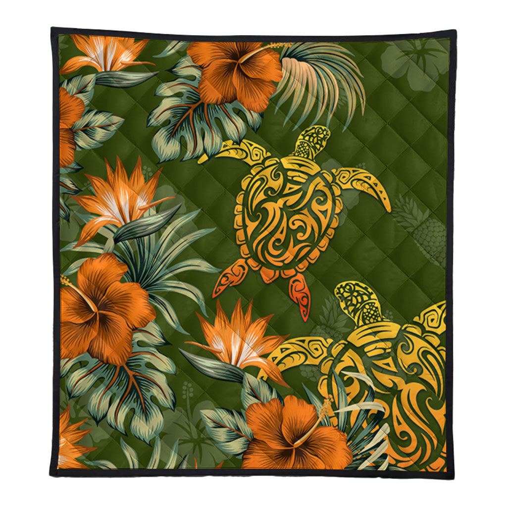 Polynesian Premium Quilt Polynesian Tropical Summer