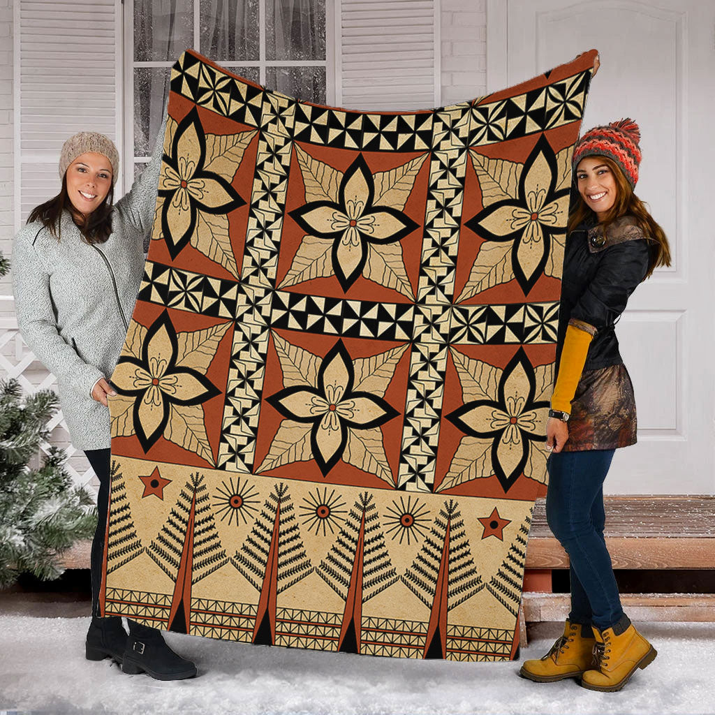 Tonga Premium Blanket Tapa Motif