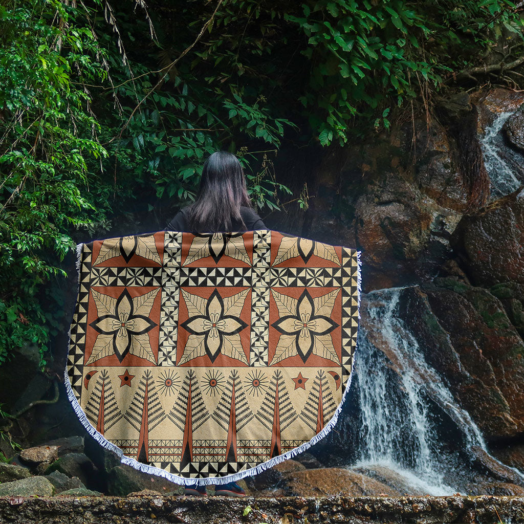 Tonga Beach Blanket Tapa Motif