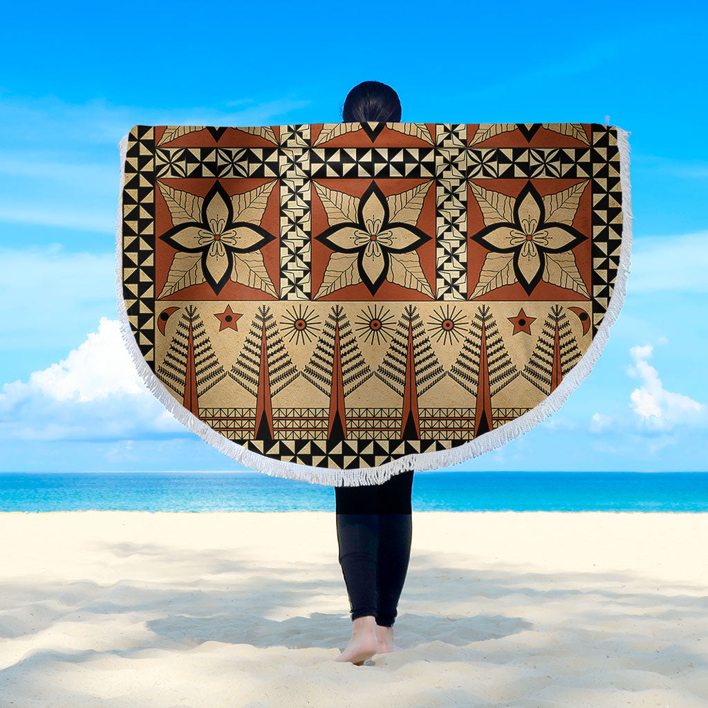 Tonga Beach Blanket Tapa Motif