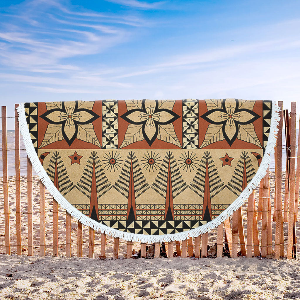Tonga Beach Blanket Tapa Motif