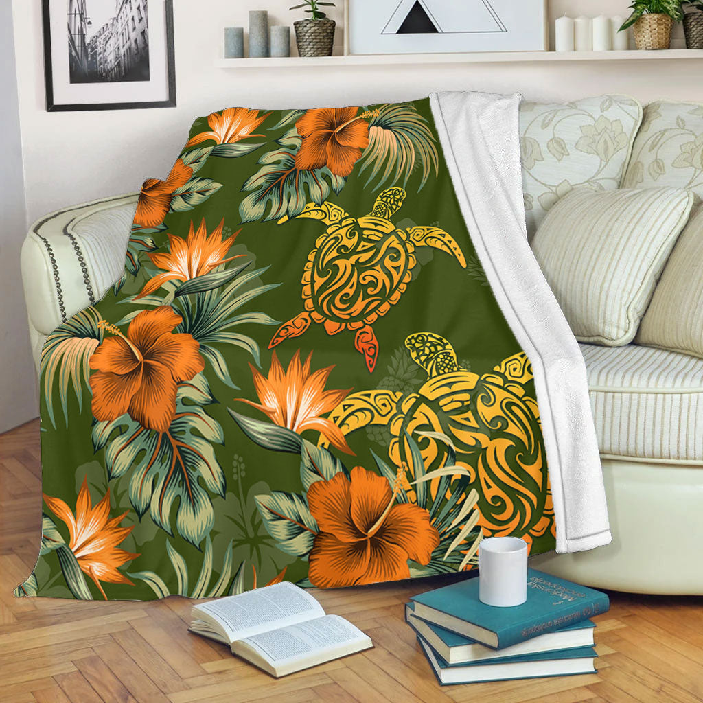 Polynesian Premium Blanket Polynesian Tropical Summer