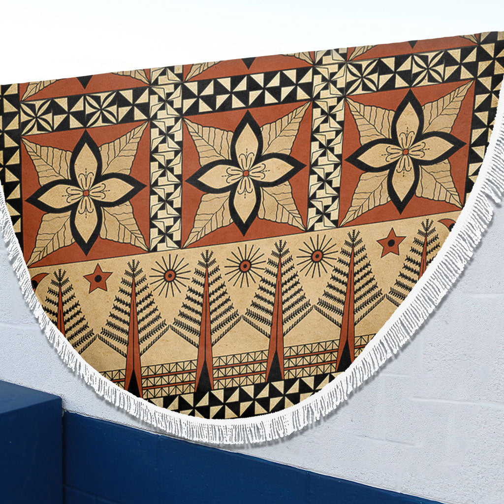Tonga Beach Blanket Tapa Motif