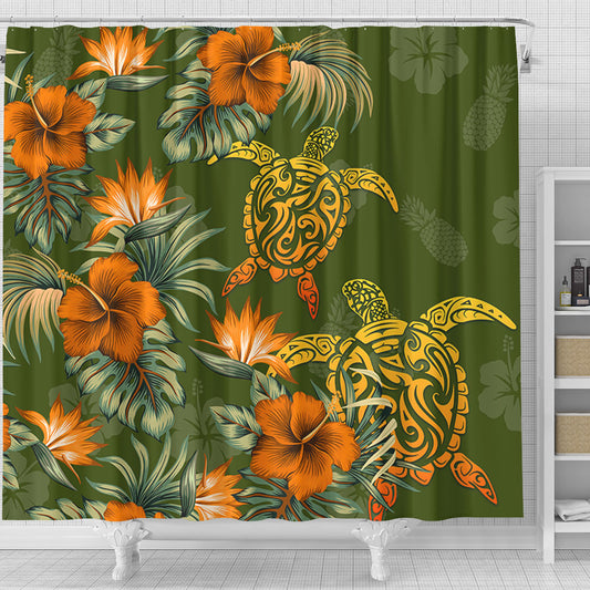 Polynesian Shower Curtain Polynesian Tropical Summer