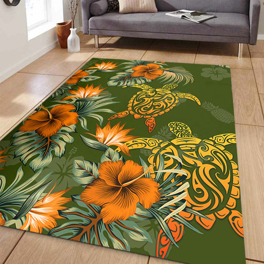 Polynesian Area Rug Polynesian Tropical Summer