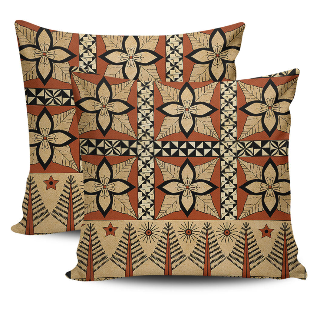 Tonga Pillow Cover Tapa Motif