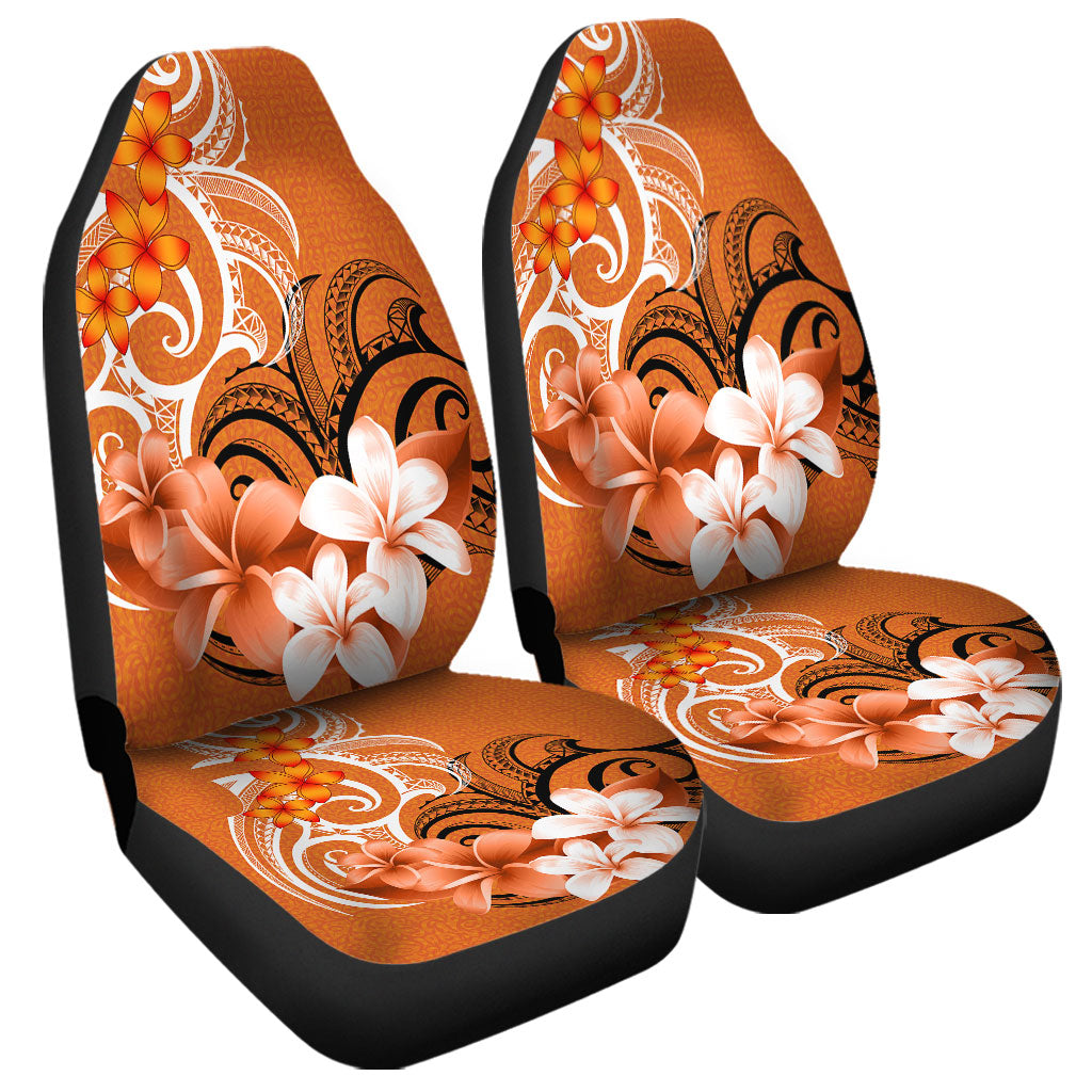 Polynesian Car Seat Covers Polynesian Floral Spirit Orange