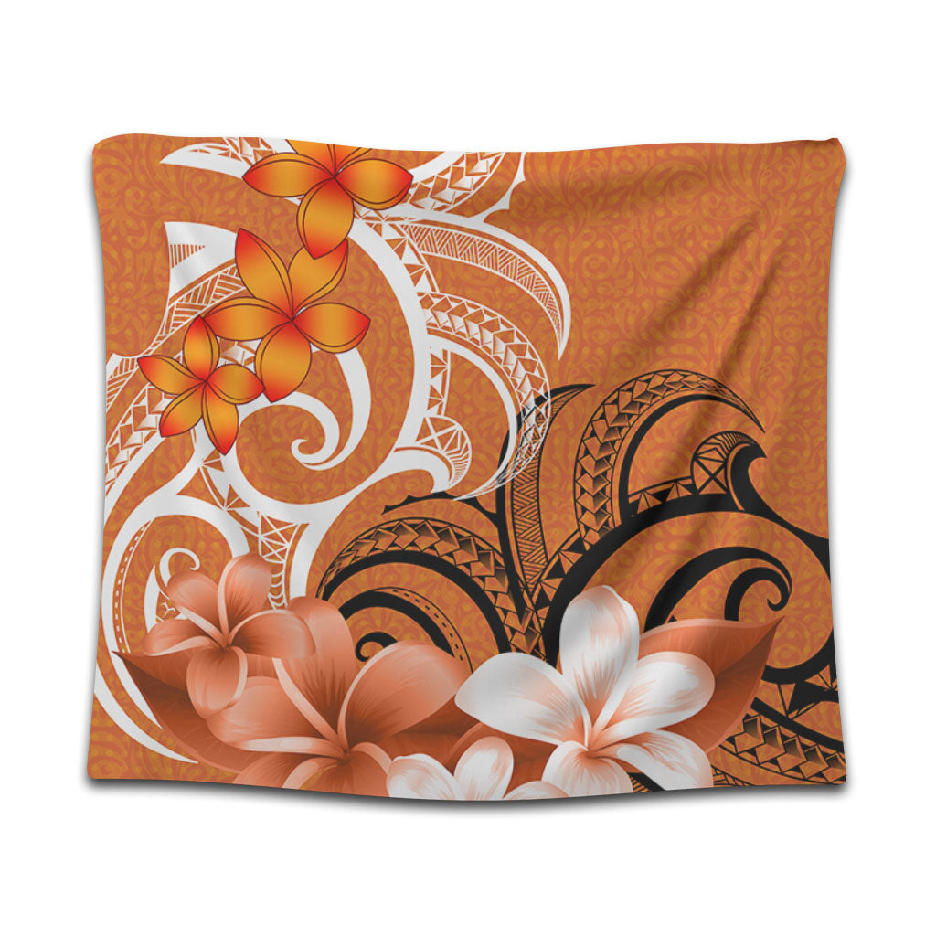 Polynesian Tapestry Polynesian Floral Spirit Orange