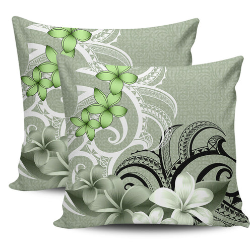 Polynesian Pillow Cover Polynesian Floral Spirit Sage Green