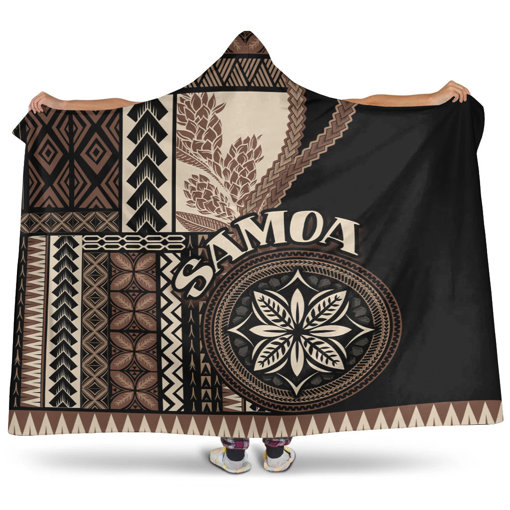 Samoa Hooded Blanket Samoan Siapo Motif Classic Style