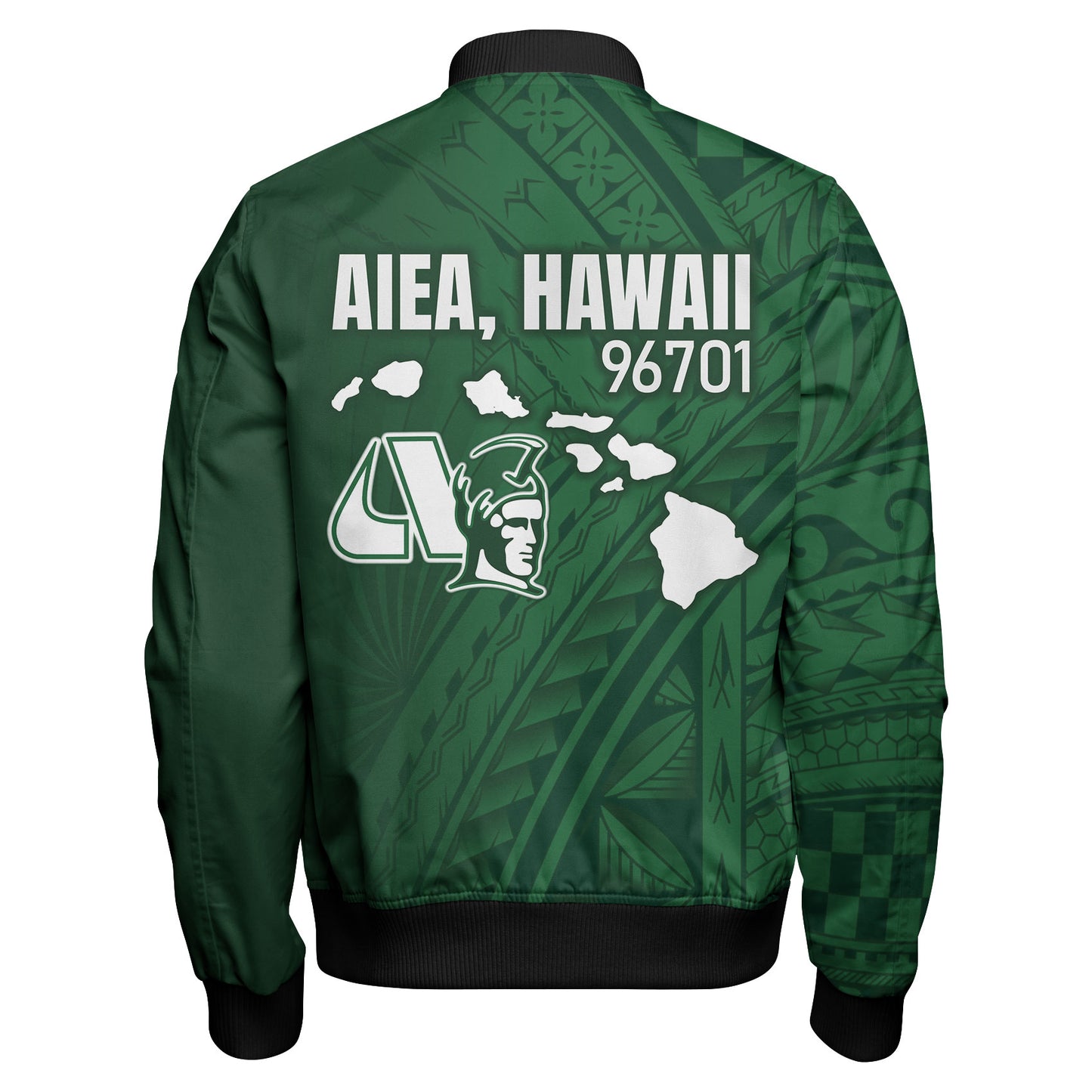 Hawaii Aiea High School Bomber Jacket - Na Ali'i  O'aiea Hawaii Patterns
