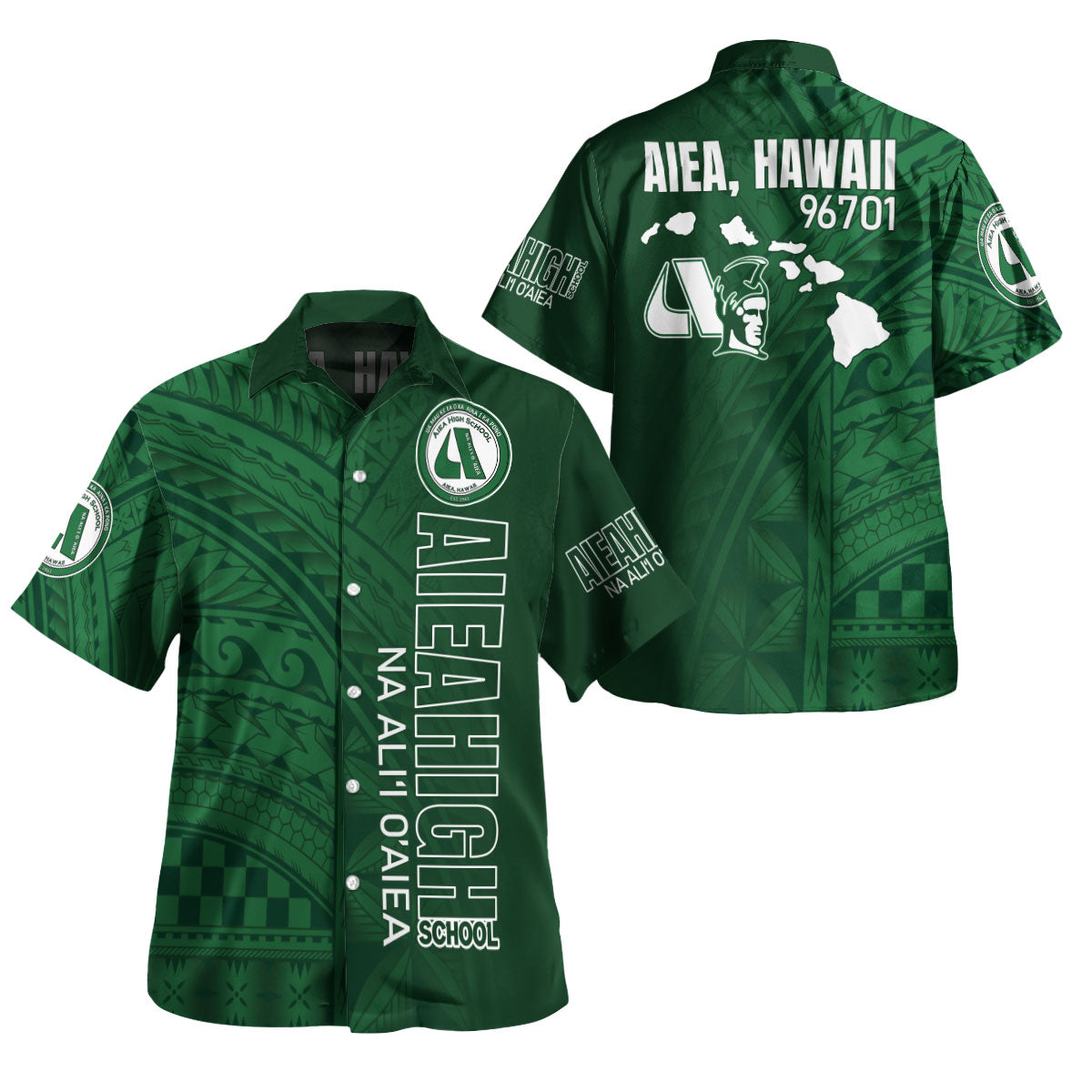 Hawaii Aiea High School Hawaiian Shirt - Na Ali'i O'aiea Hawaii Patterns