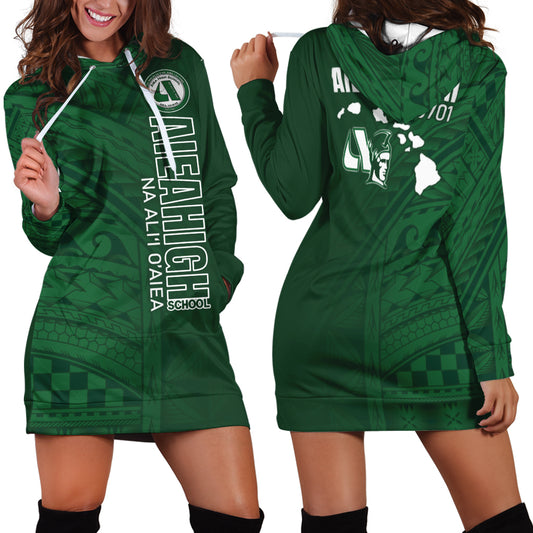 Hawaii Aiea High School Hoodie Dress - Na Ali'i  O'aiea Hawaii Patterns