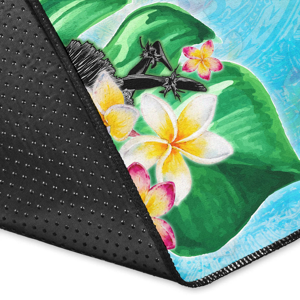 Hawaii Area Rug Hula Girls With Tropical Flowers Polynesian Style