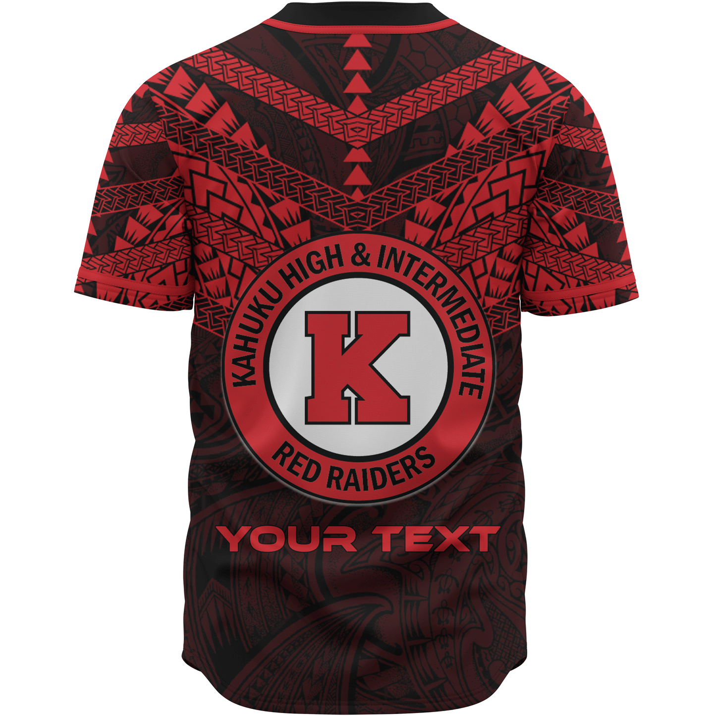 Hawaii Custom Personalised Baseball Shirt - Kahuku High And Intermediate School Logo