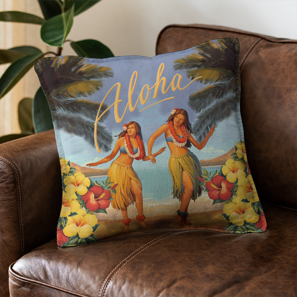 Hawaii Pillow Cover Aloha Hula Dance Hibiscus