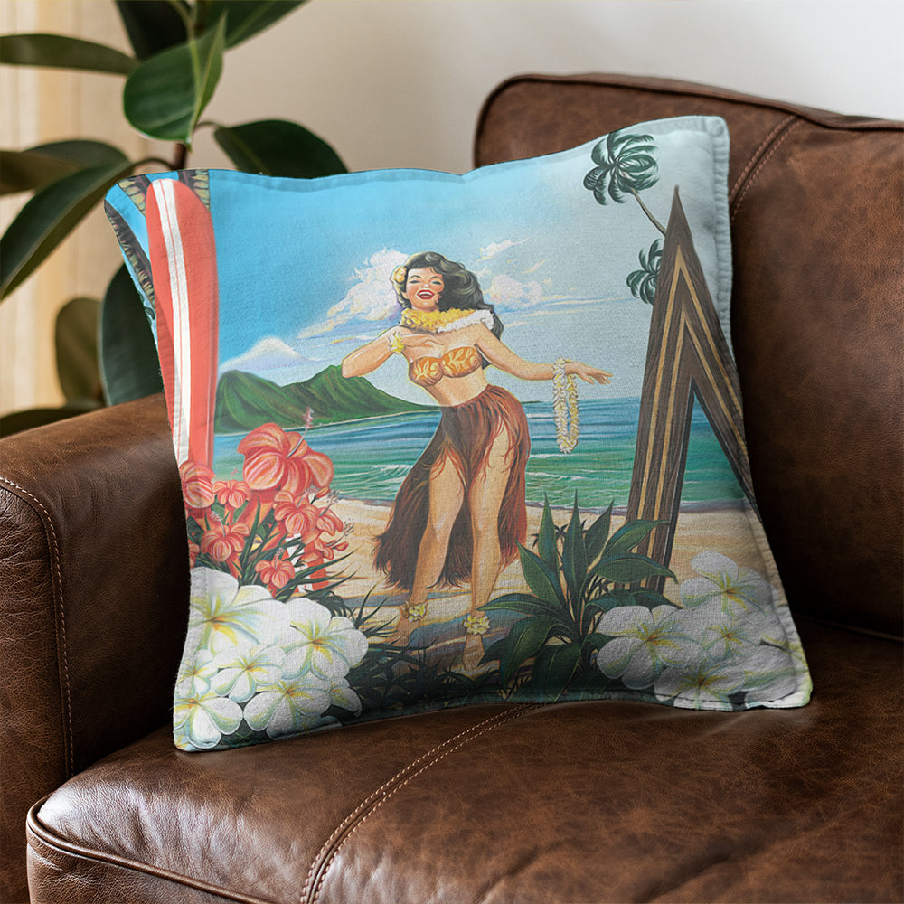 Hawaii Pillow Cover Aloha Hula Dance