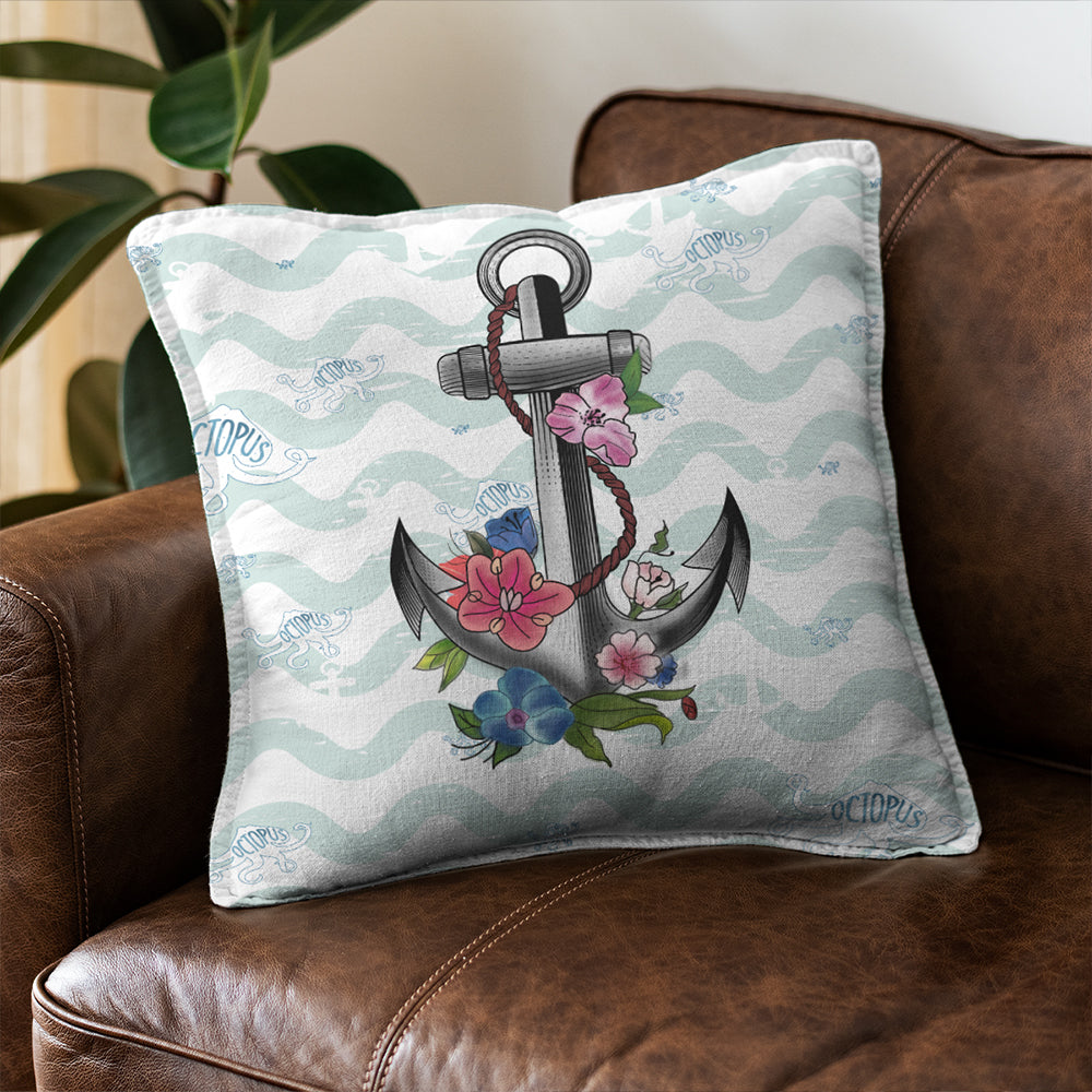 Hawaii Pillow Cover Anchor Hibiscus