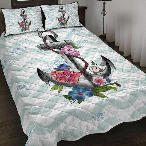 Hawaii Quilt Bed Set Anchor Hibiscus
