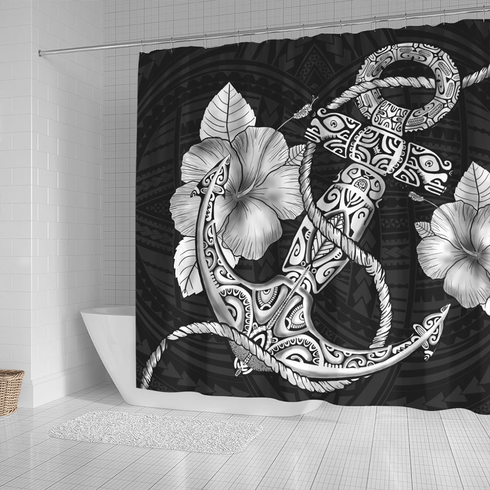 Hawaii Shower Curtain Anchor Poly Tribal