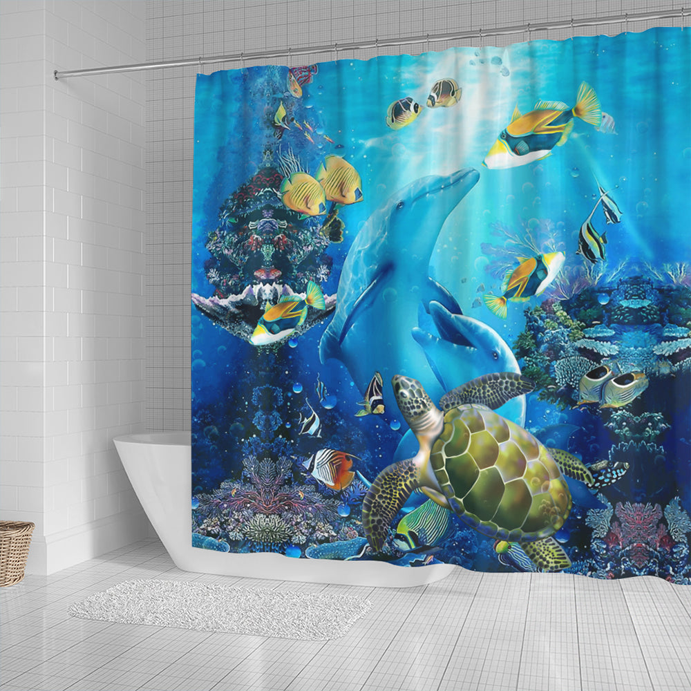 Hawaii Shower Curtain Animal Ocean