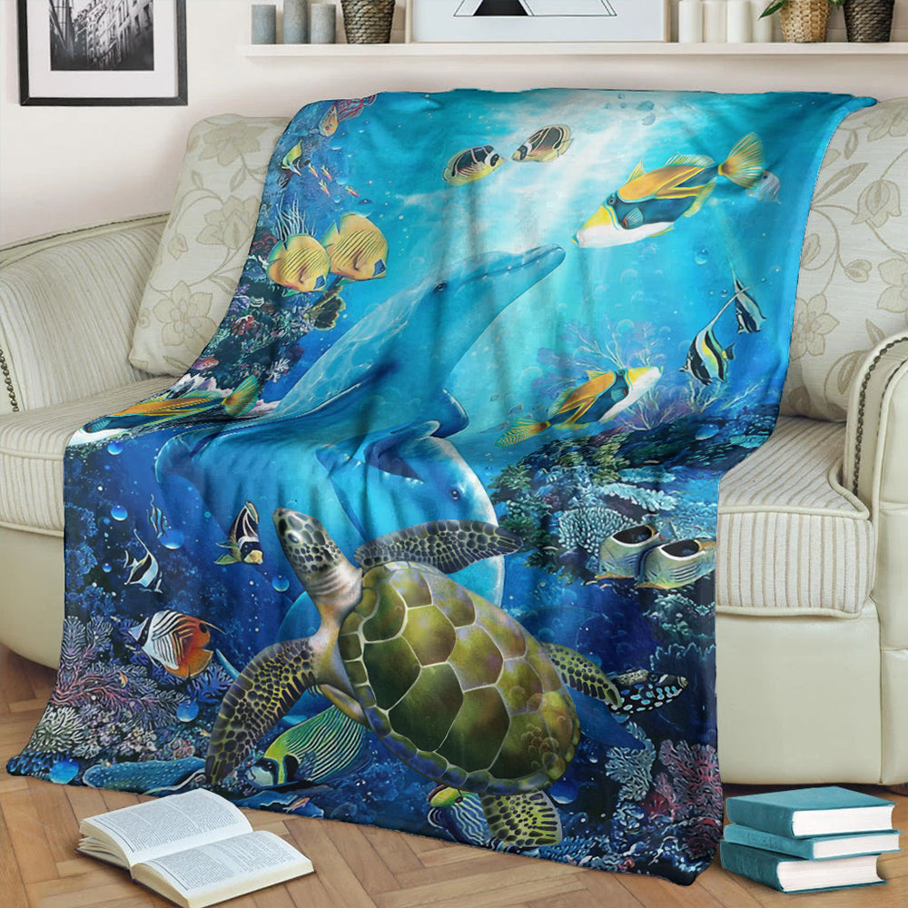 Hawaii Premium Blanket Animal Ocean