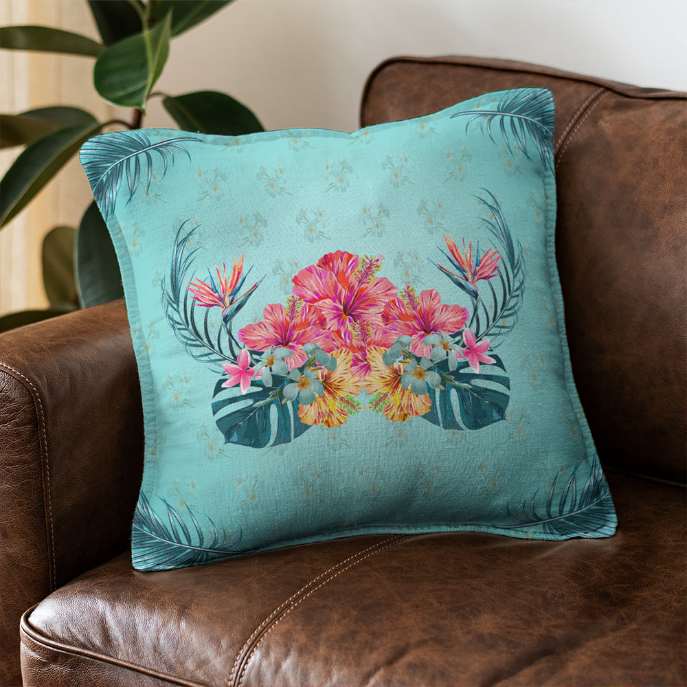 Hawaii Pillow Cover Flower Hibicus Plumeria Centre