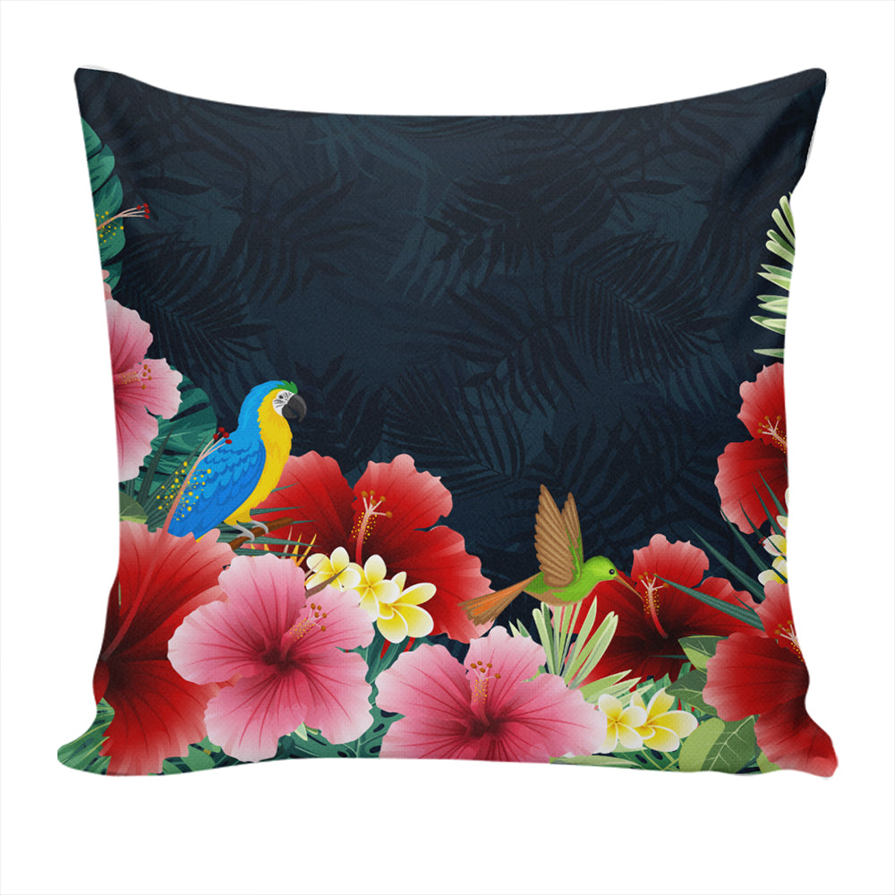 Hawaii Pillow Cover Forest Hibiscus