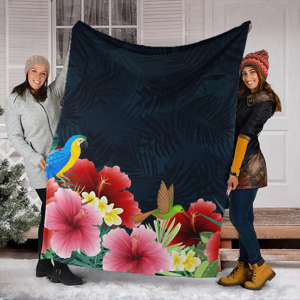 Hawaii Premium Blanket Forest Hibiscus