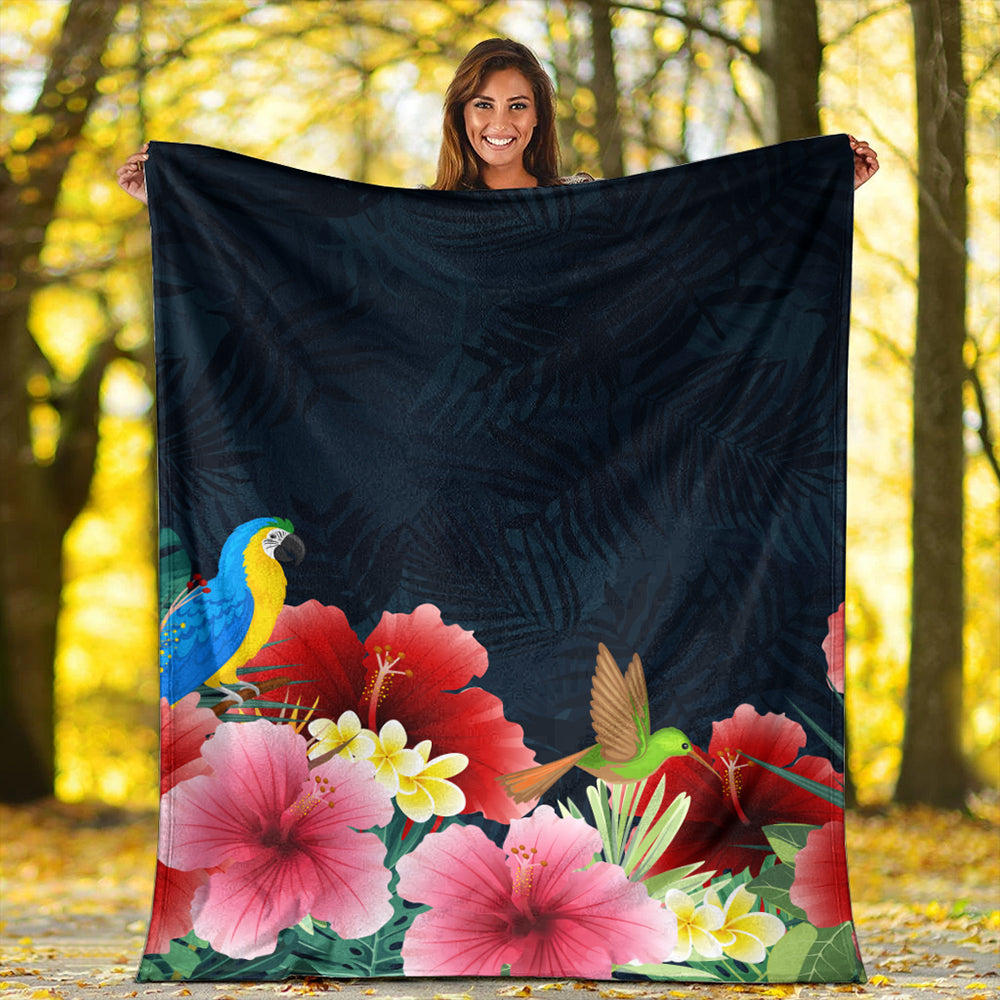Hawaii Premium Blanket Forest Hibiscus