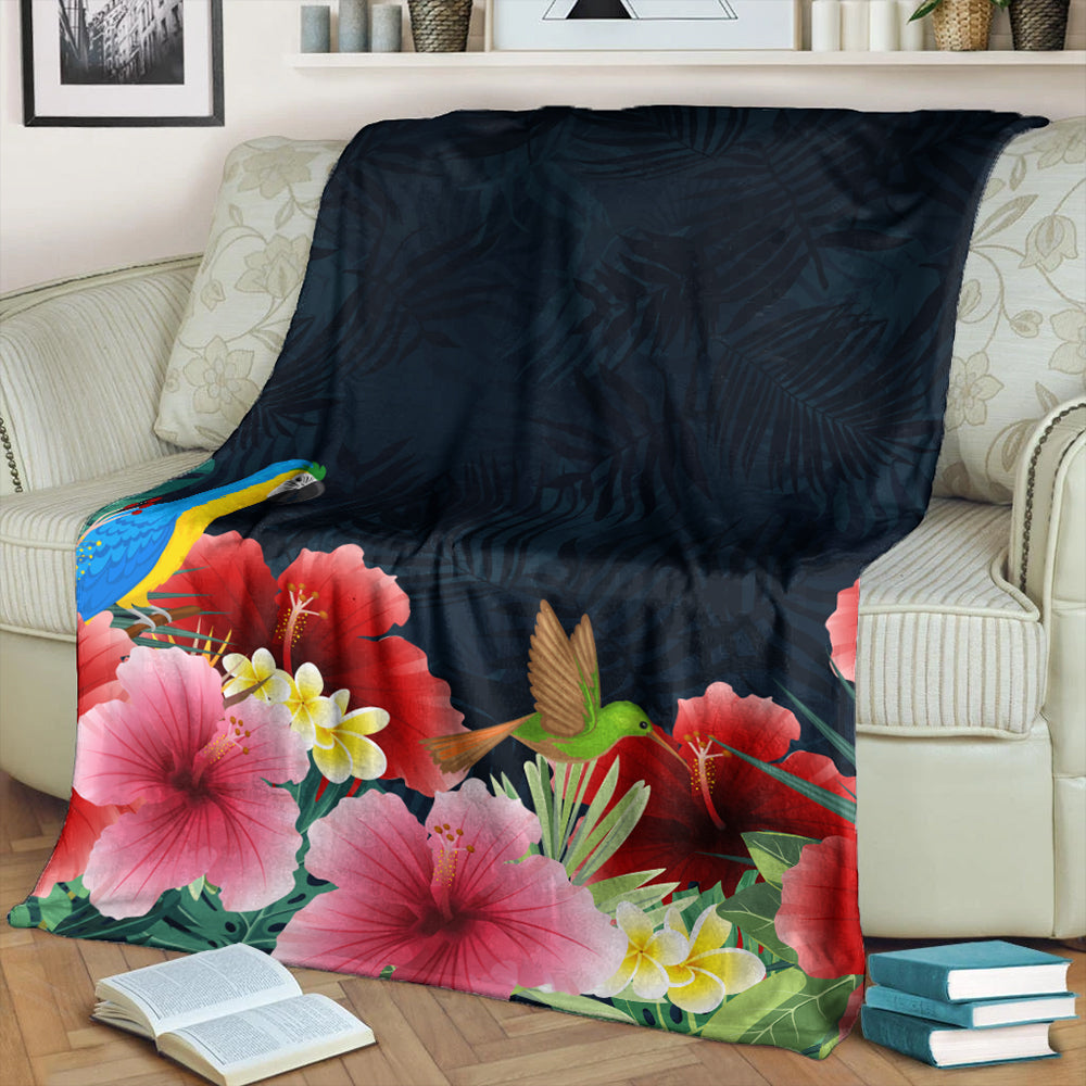 Hawaii Premium Blanket Forest Hibiscus