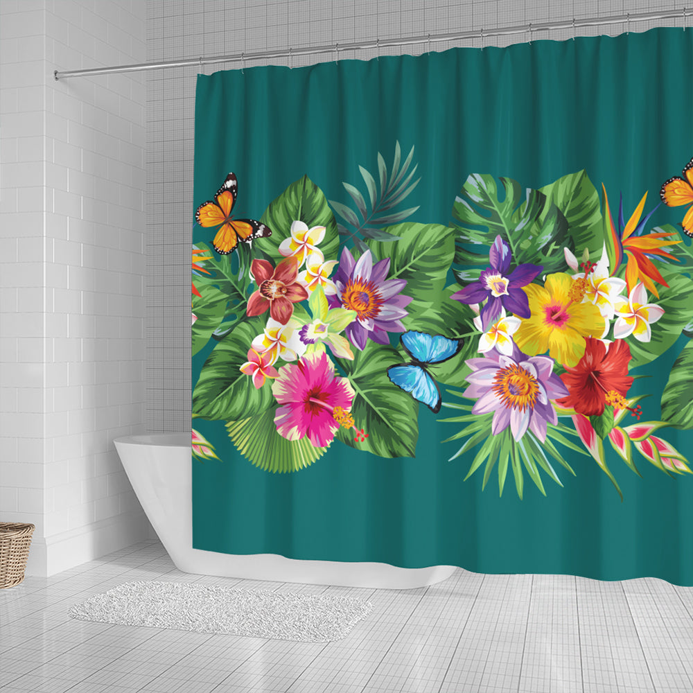 Hawaii Shower Curtain Garden Flower