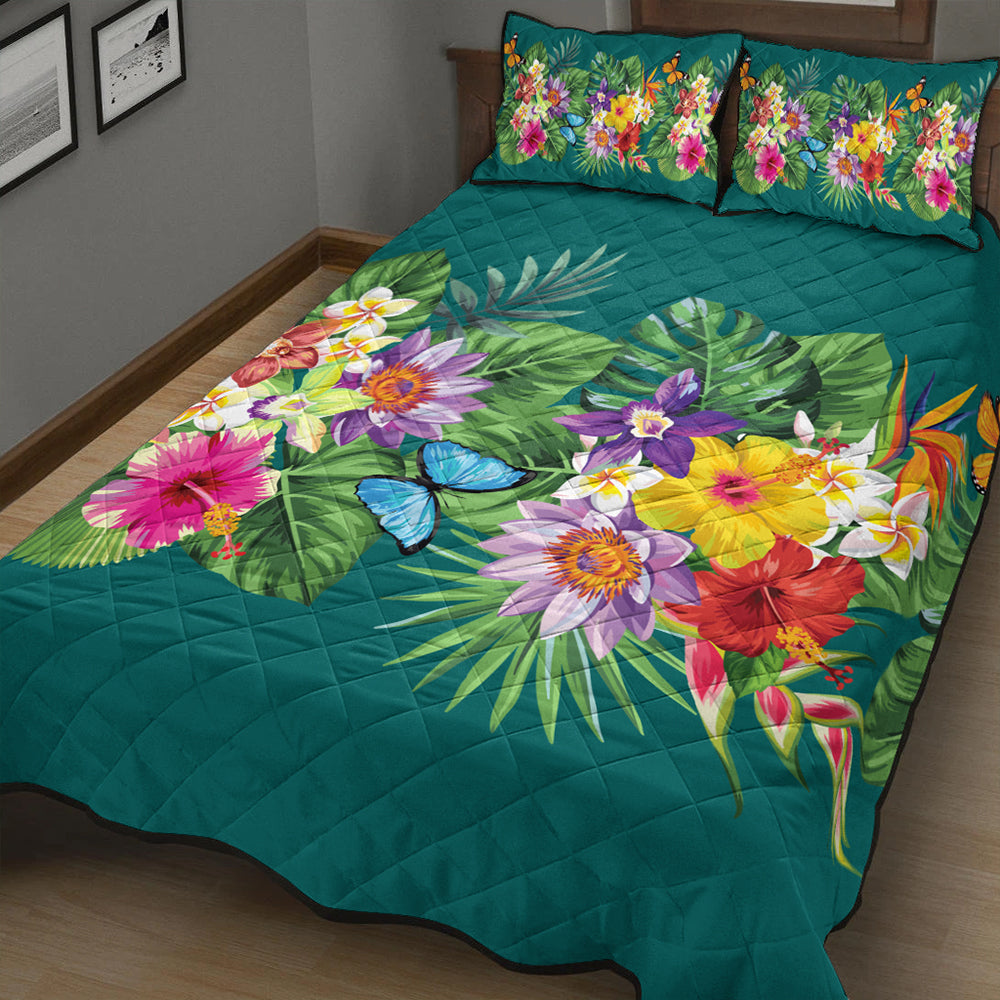 Hawaii Quilt Bed Set Garden Flower