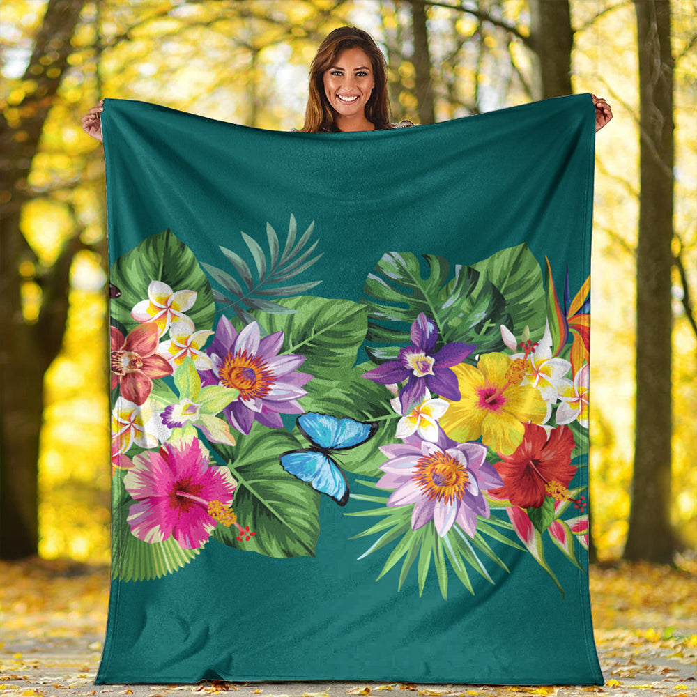 Hawaii Premium Blanket Garden Flower