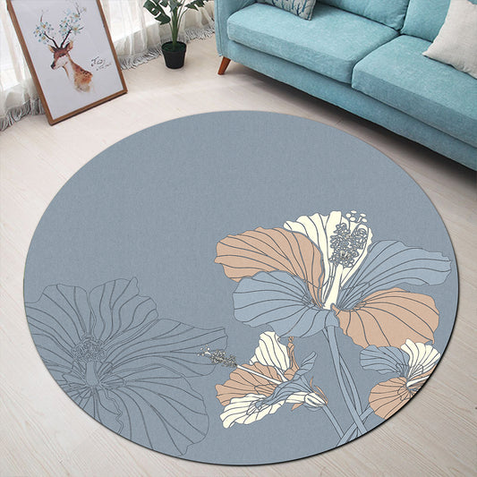 Hawaii Round Rug Hibiscus Art Tote New