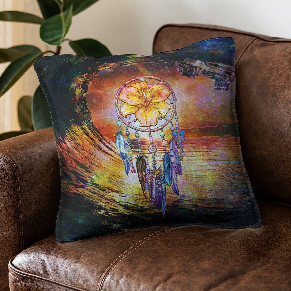 Hawaii Pillow Cover Hibiscus Dreamcatcher Wales Night