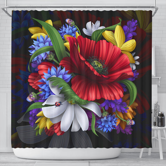 Hawaii Shower Curtain Hibiscus Flower Beautiful