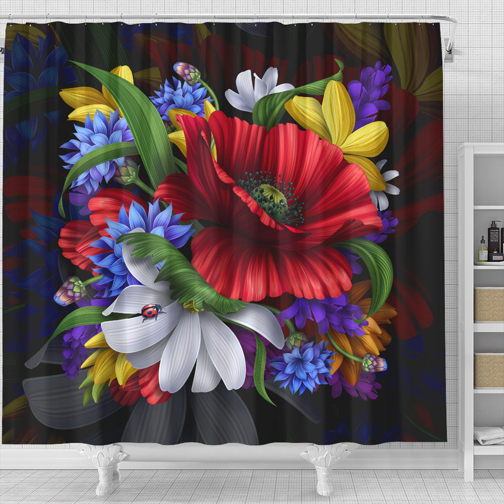 Hawaii Shower Curtain Hibiscus Flower Beautiful