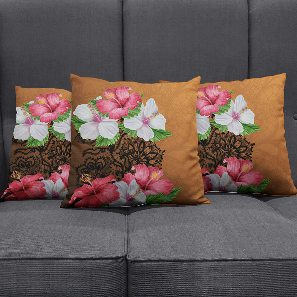 Hawaii Pillow Cover Hibiscus Flower Polynesia