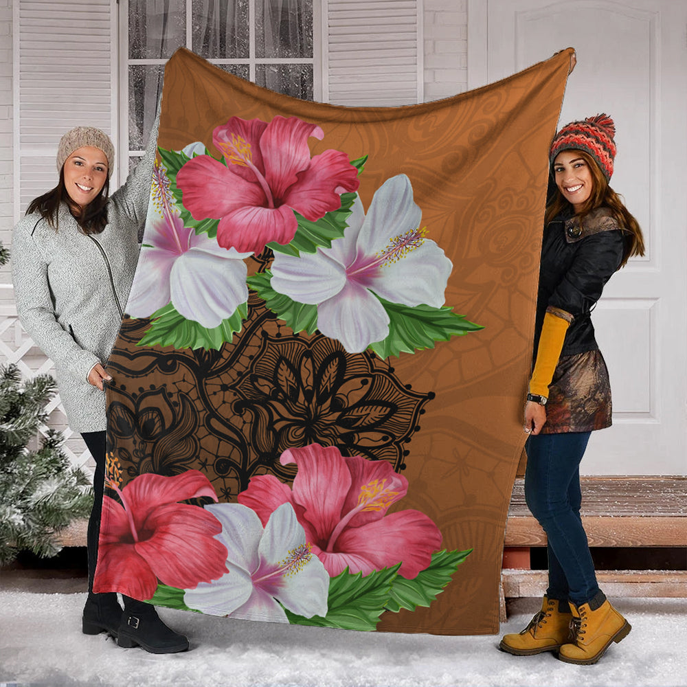 Hawaii Premium Blanket Hibiscus Flower Polynesia