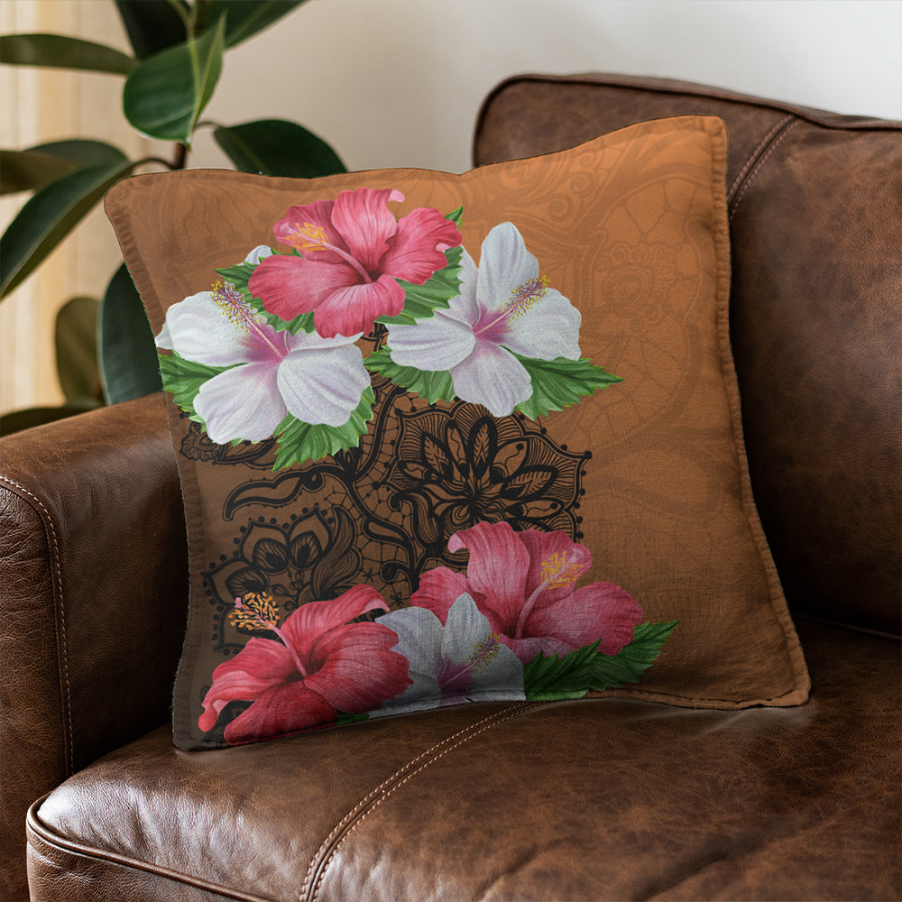 Hawaii Pillow Cover Hibiscus Flower Polynesia