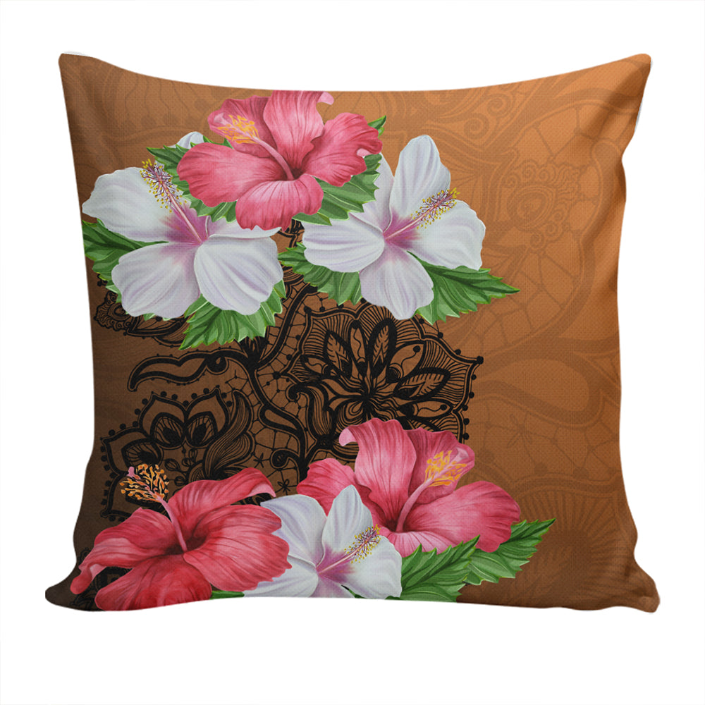 Hawaii Pillow Cover Hibiscus Flower Polynesia