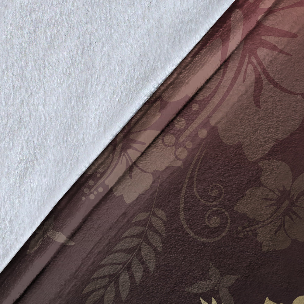 Hawaii Premium Blanket Hibiscus Golden Royal