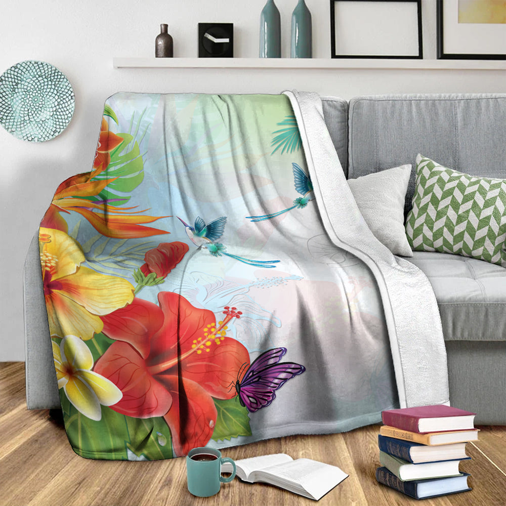 Hawaii Premium Blanket Hibiscus In Jung