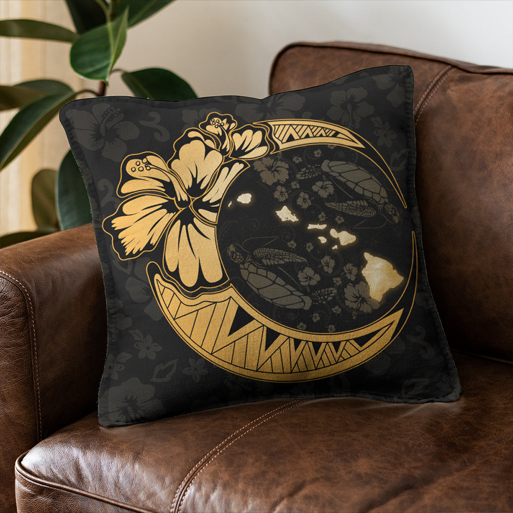 Hawaii Pillow Cover Hibiscus Map On The Moon