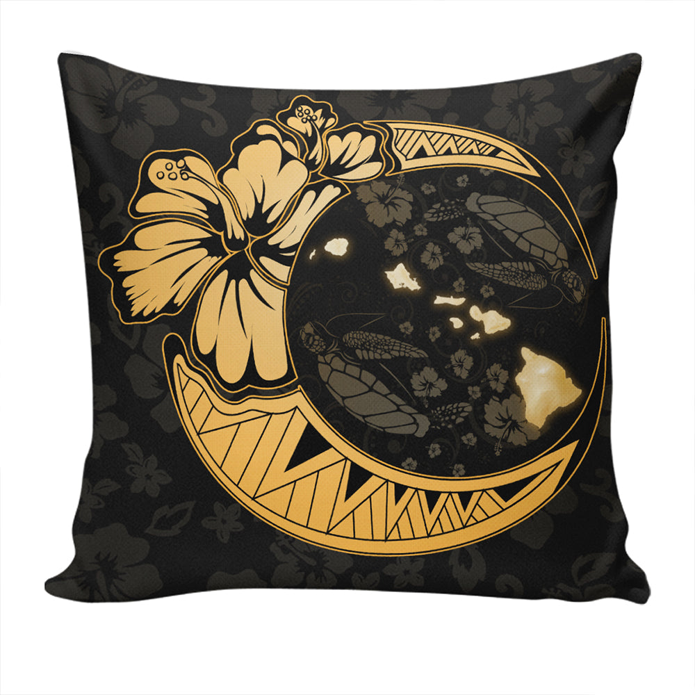 Hawaii Pillow Cover Hibiscus Map On The Moon