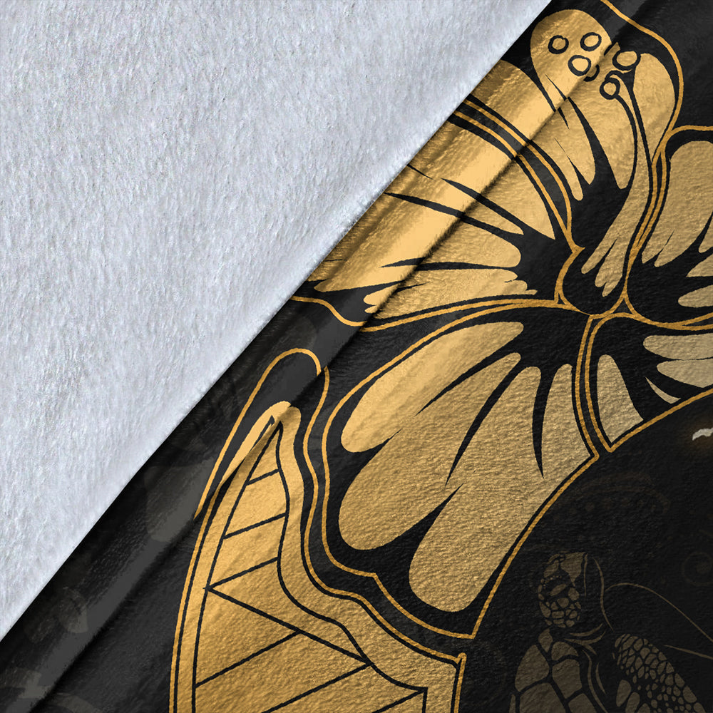 Hawaii Premium Blanket Hibiscus Map On The Moon