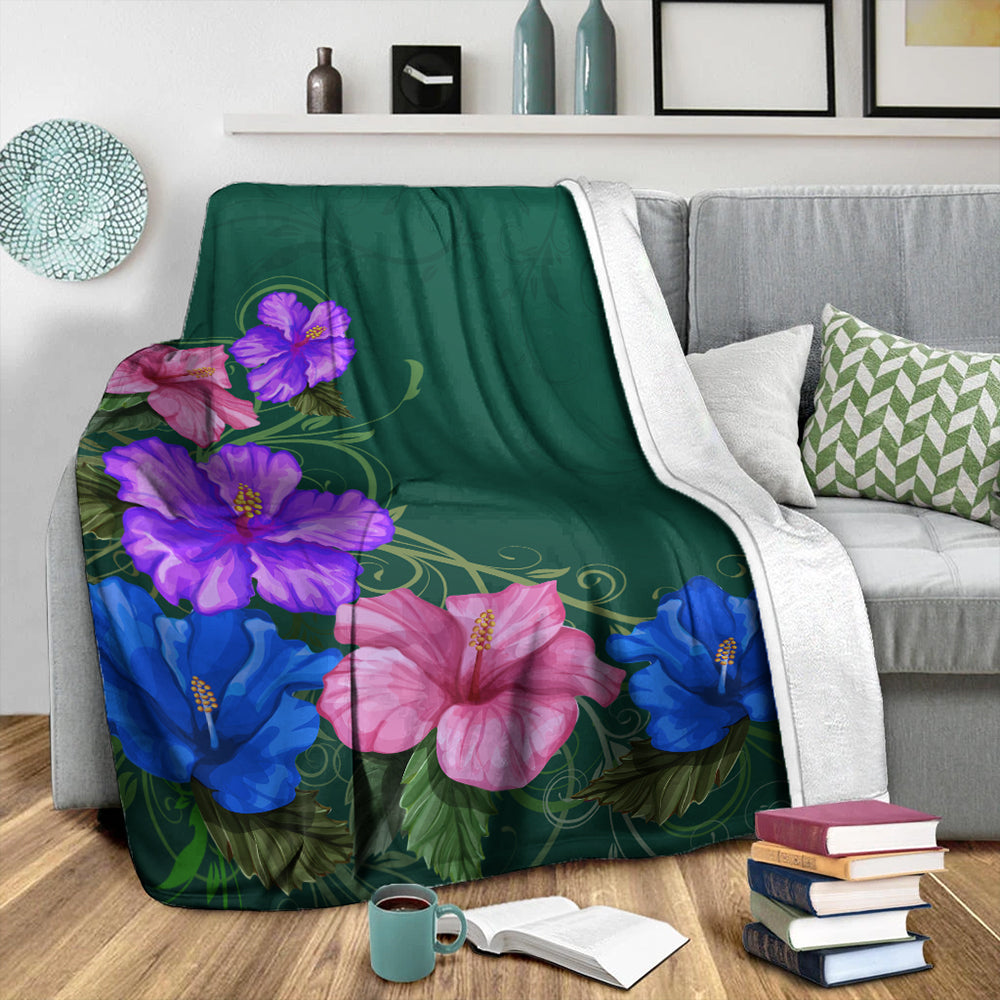 Hawaii Premium Blanket Hibiscus More Colorful