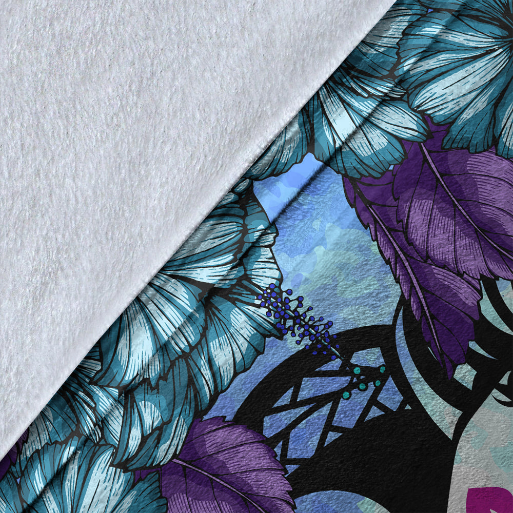 Hawaii Premium Blanket Hibiscus Polynesian Hula Girl